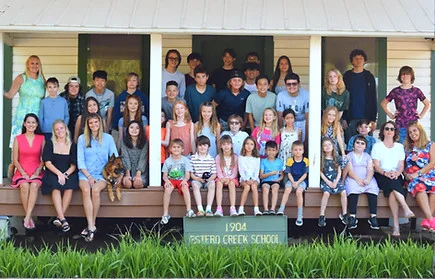 3 Oaks Academy students and teachers in small group learning session at Estero Florida campus